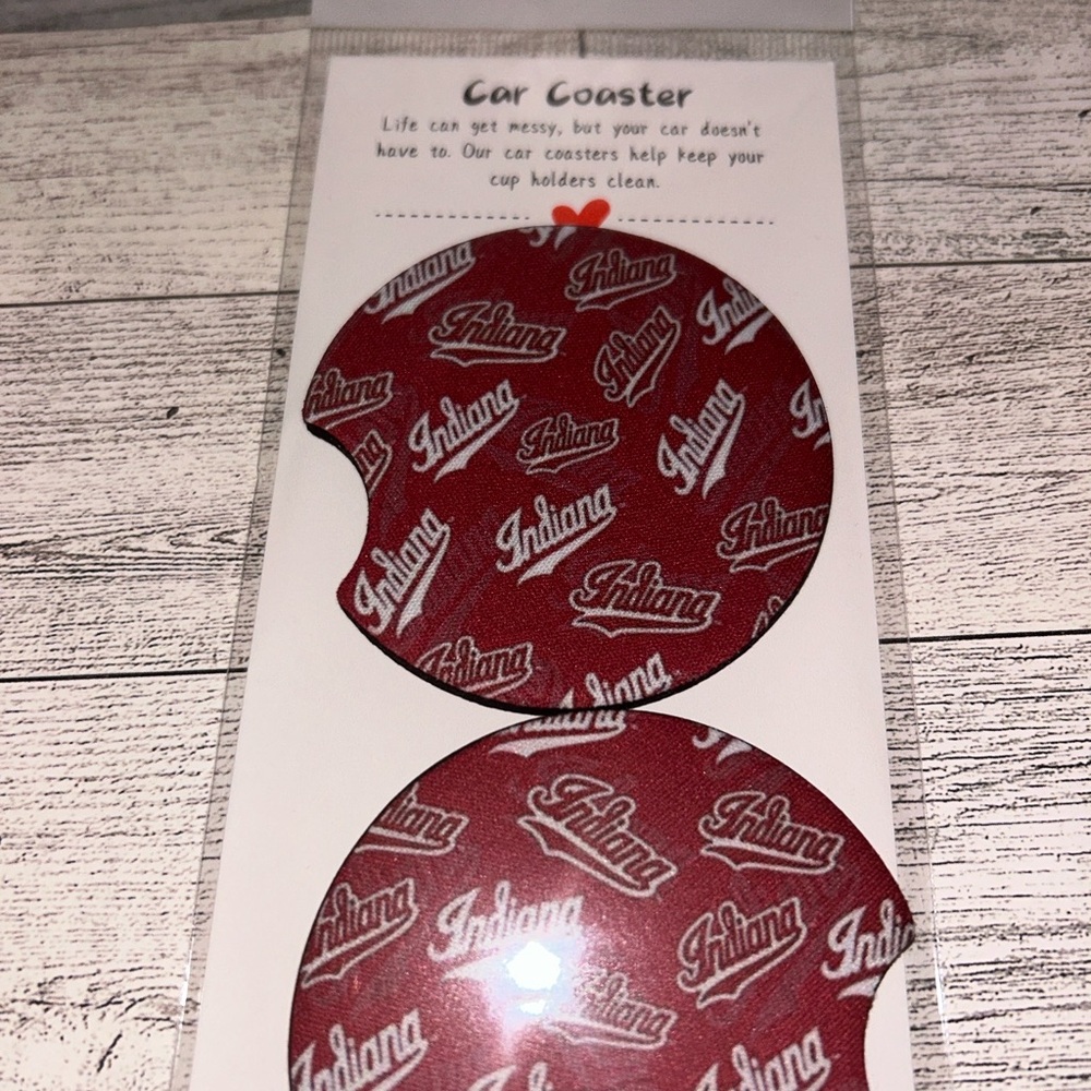 Indiana Red Car Coaster Set
